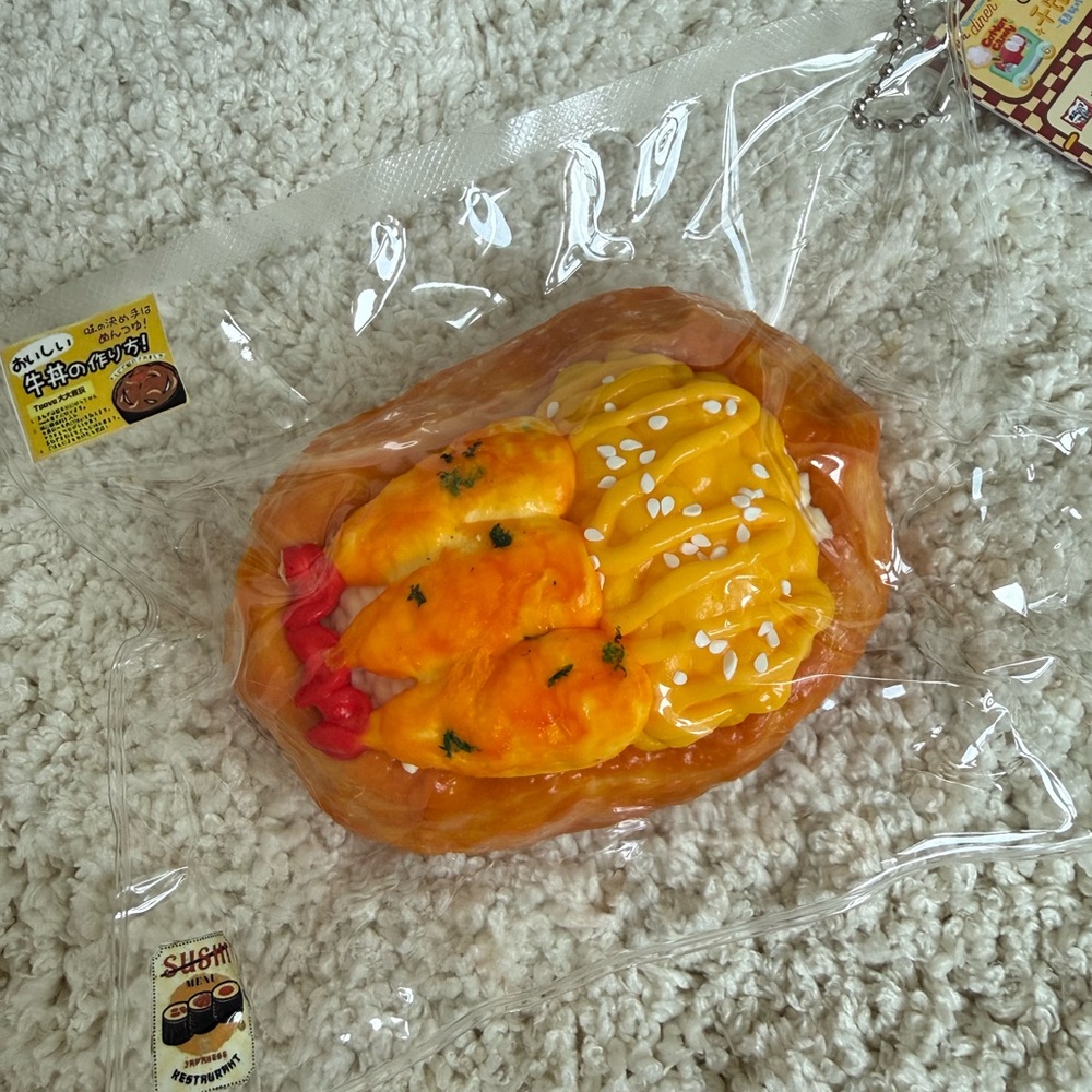 Taba squishy toy (Shrimp Tempura Bread Squishy Keychain)